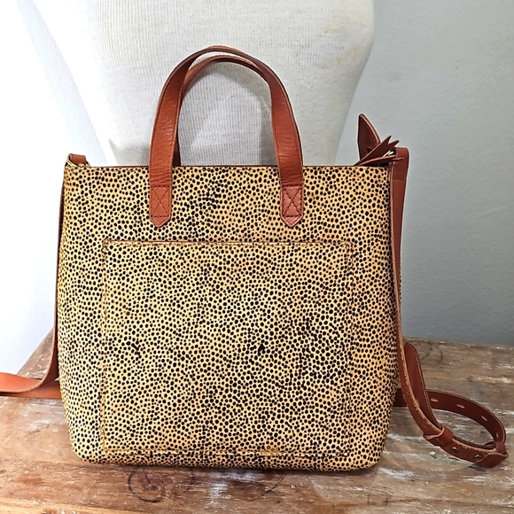 Madewell Medium Transport Genuine Calf Hair Tote - Picture 1 of 17